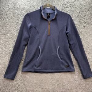 Kerrits Women's Small Blue Pullover Sweater Fleece Inside Soft Rugged Equestrian
